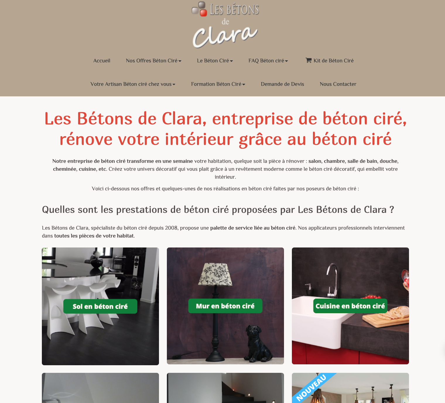 Les Bétons de Clara | Responsable E-Commerce & SEO