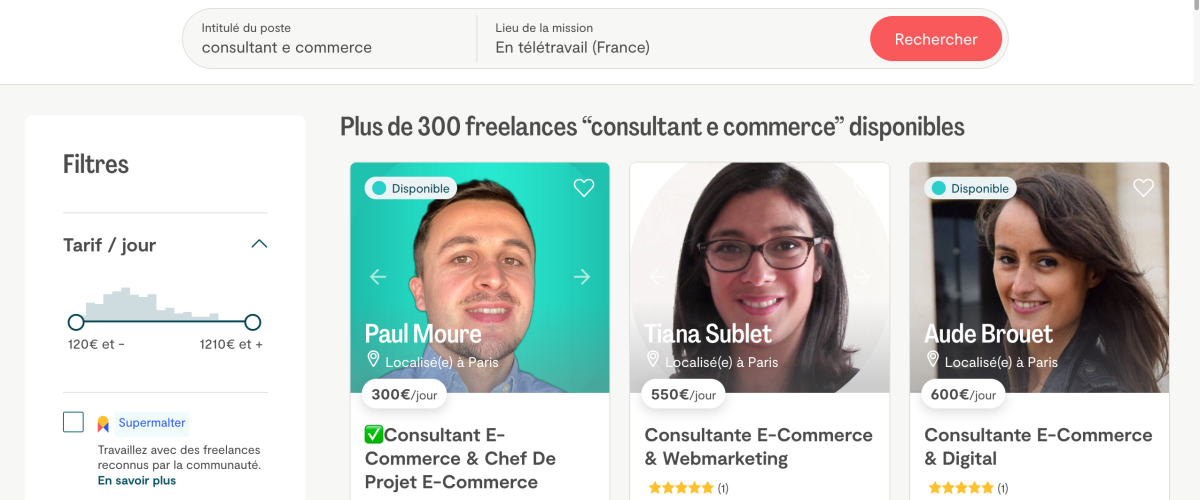 Consultant ecommerce sur la plateforme Malt